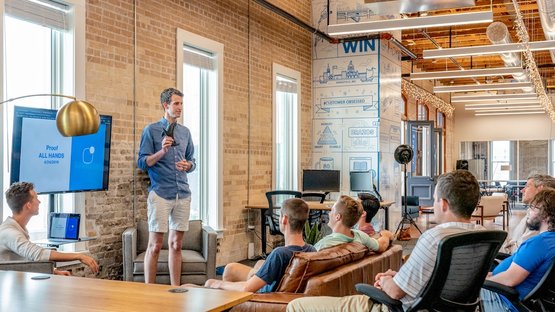 A startup founder presenting to accelerator investors, preparing to pitch your business in a New York City conference room