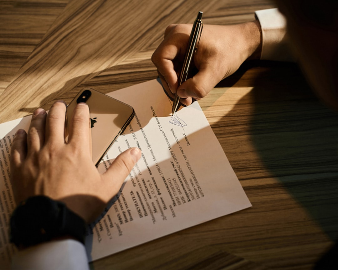 A New York City founder reviews an NDA document to protect a business idea before a pitch meeting